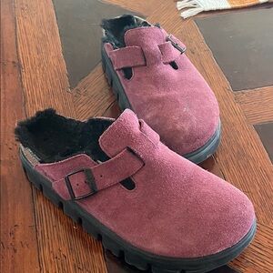 Birkenstock Berry Suede Mules